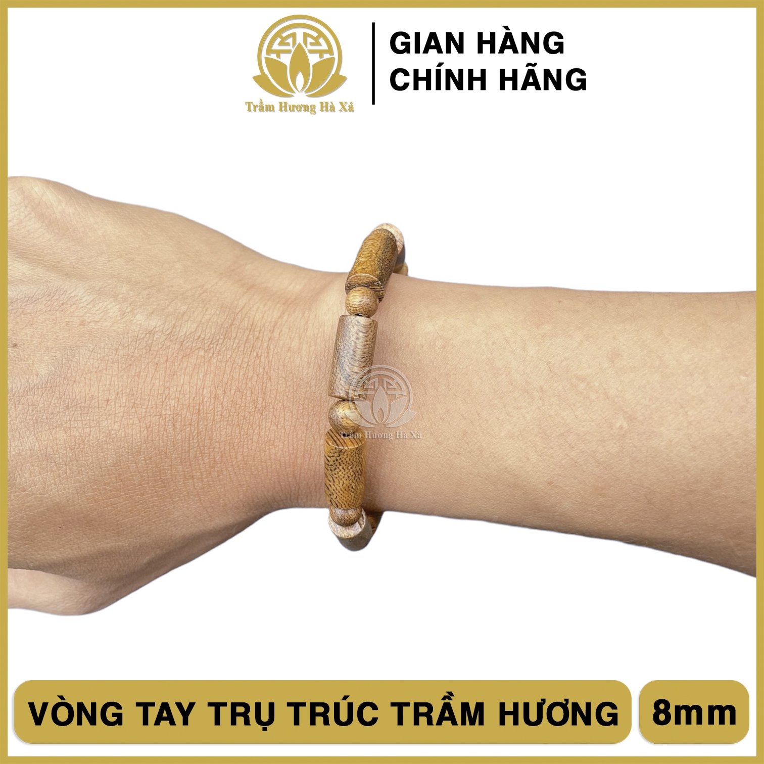 Vòng tay trụ trúc 9 trụ 9 tròn phong thủy trầm hương HÀ XÁ đeo tay cặp đôi nam nữ may mắn bình an tài lộc