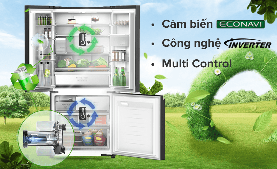 Tủ lạnh Panasonic Inverter 495 lít NR-CW530XMMV - Hàng chính hãng