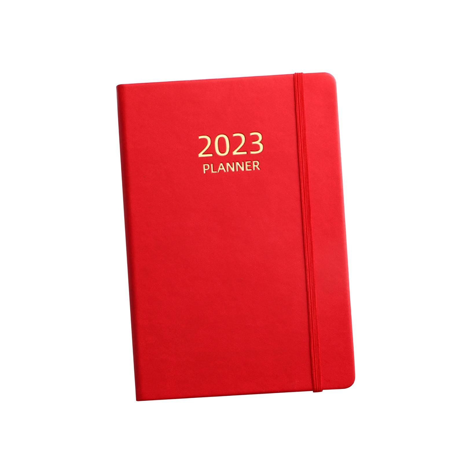 A5 Notebook Planner, Journal 2023 Monthly Weekly Daily Planner Notepads Double Sided Writing Pads for Family Home Supplies New Year Gifts