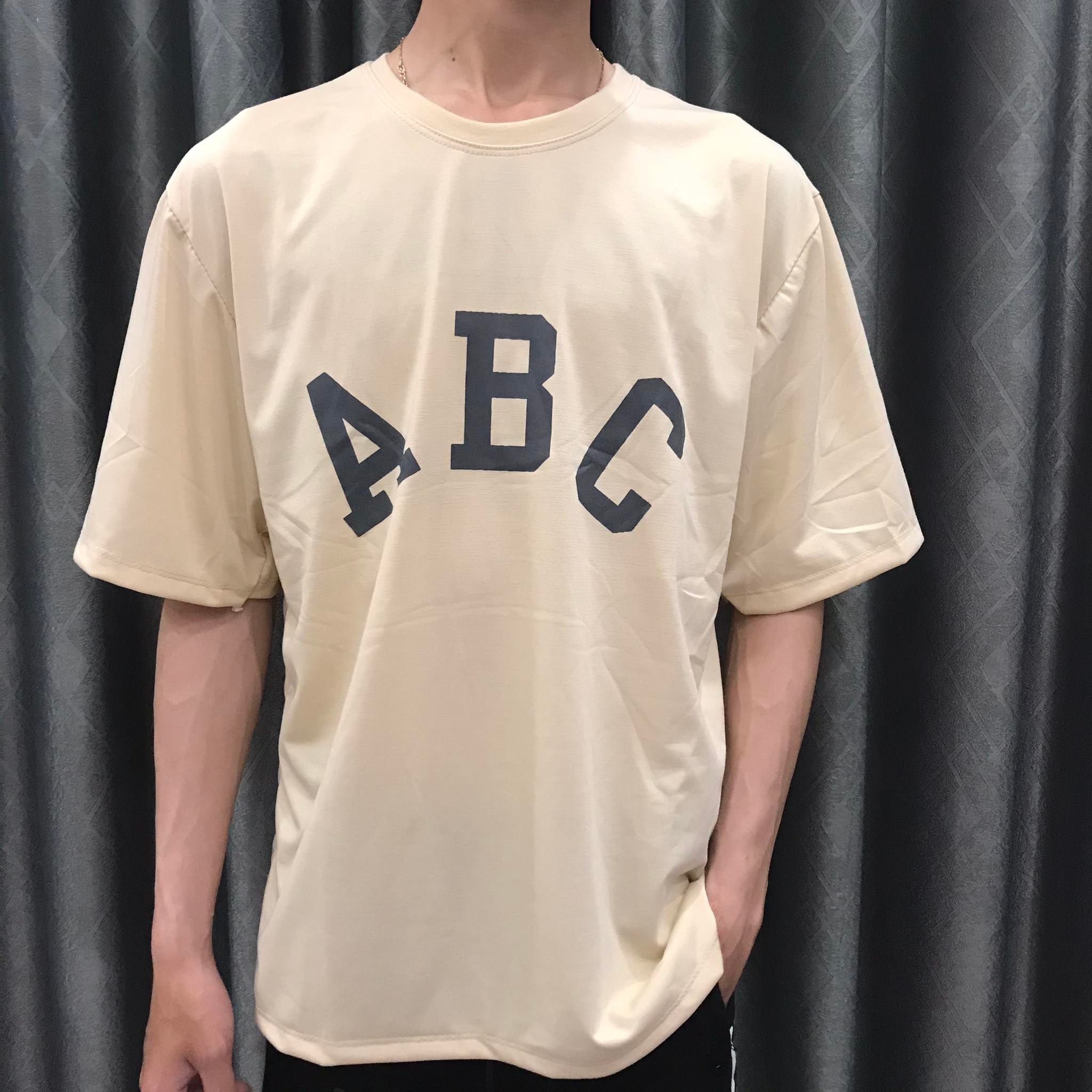 Áo thun unisex tay lỡ form rộng nam, nữ họa tiết in chữ ABC ,Chất vải cotton tháng mát dễ chịu