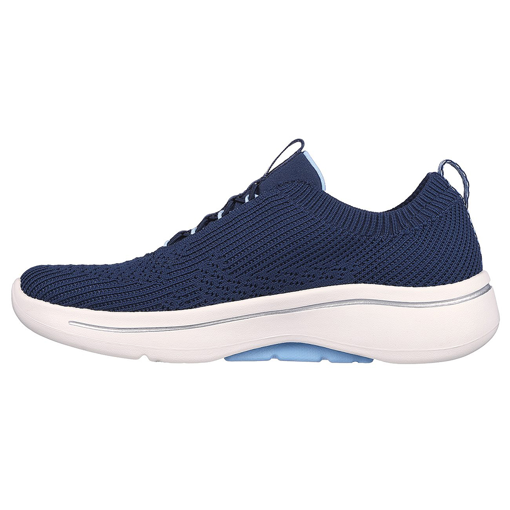 Skechers Nữ Giày Thể Thao Xỏ Chân Tập Gym, Thường Ngày, Đi Học, Đi Làm GOwalk Arch Fit Crystal Waves Arch Fit, Comfort Pillar Technology, Machine Washable, Ultra Go - 124882-NVLB