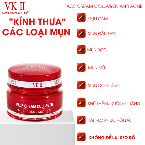 Kem Ngừa Mụn Thâm Sẹo VK II