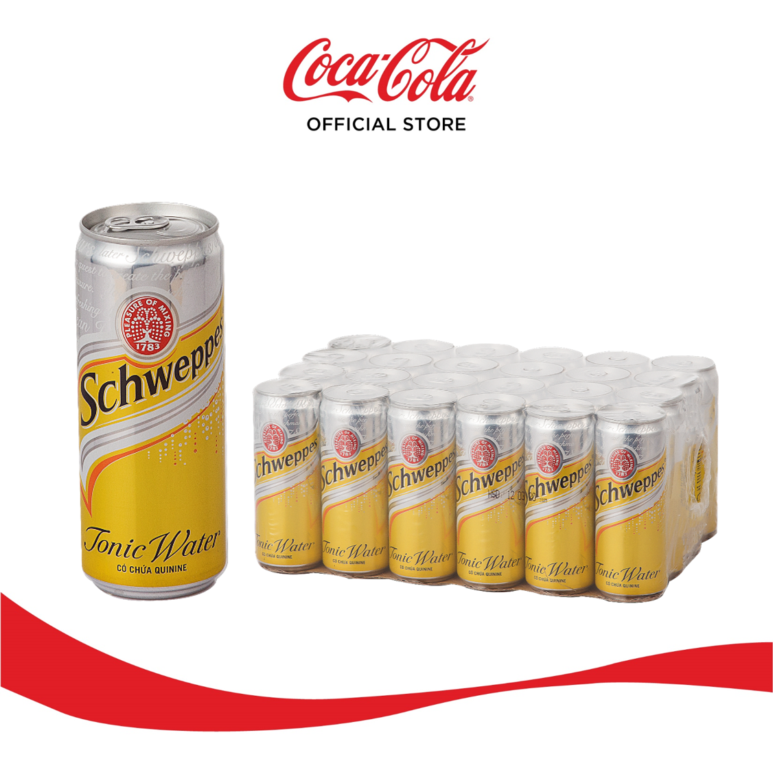 Lốc 24 Lon Soda Water Schweppes Tonic (320mlx24)