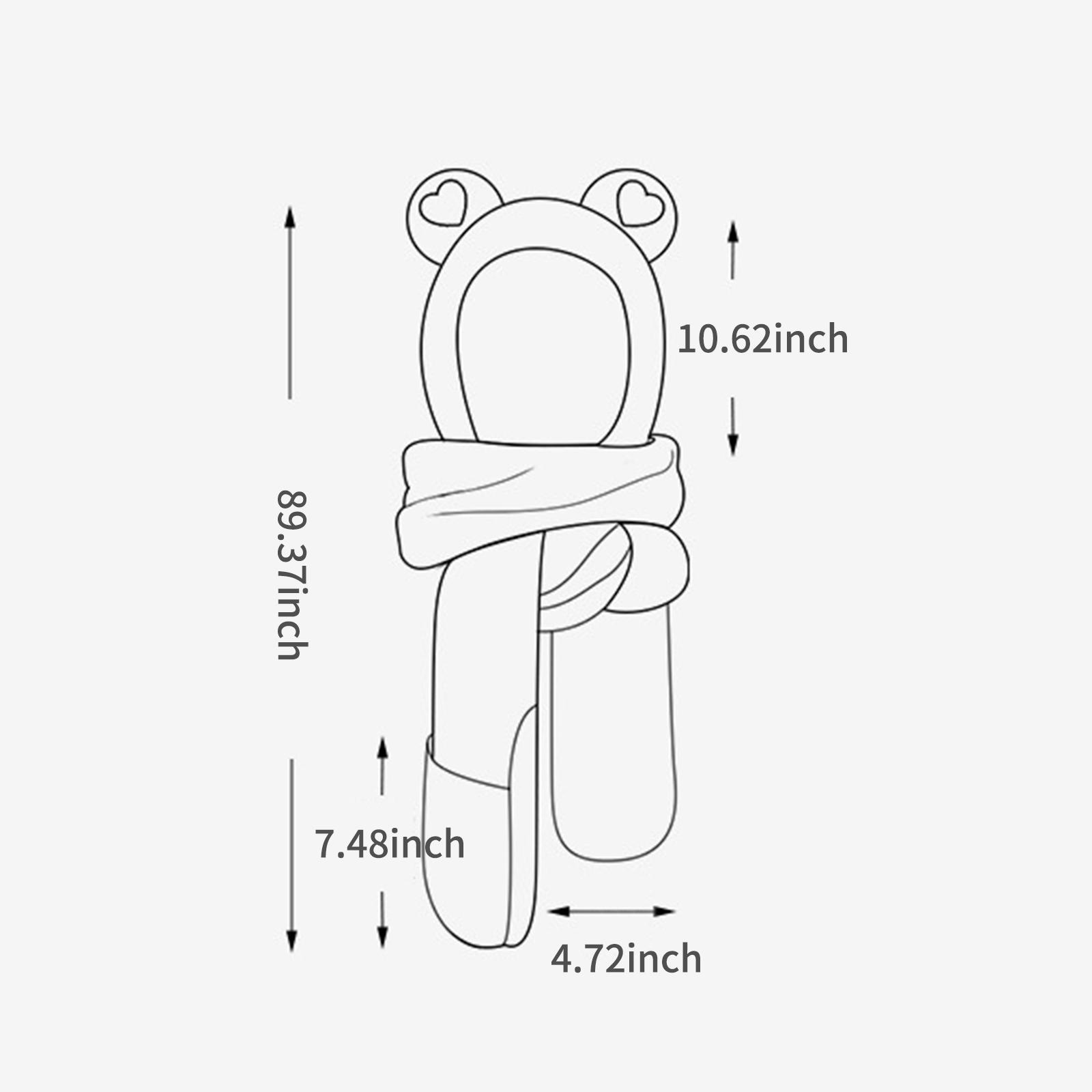 Mũ Tai Gấu Kèm Khăn Quàng Cổ Và Găng Tay Ấm Âp Ulzzang Hàn Quốc Mz70