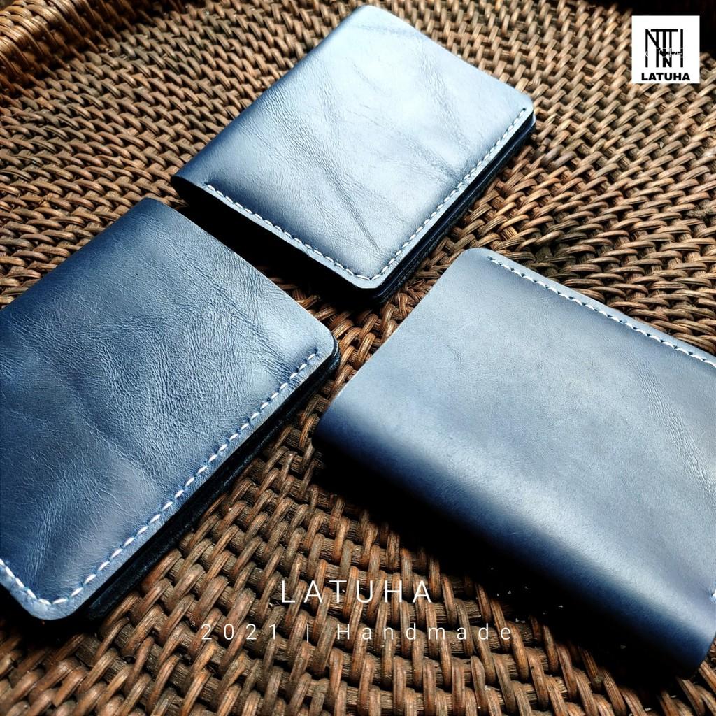 VÍ DA MINI HANDMADE MÀU XANH NAVY