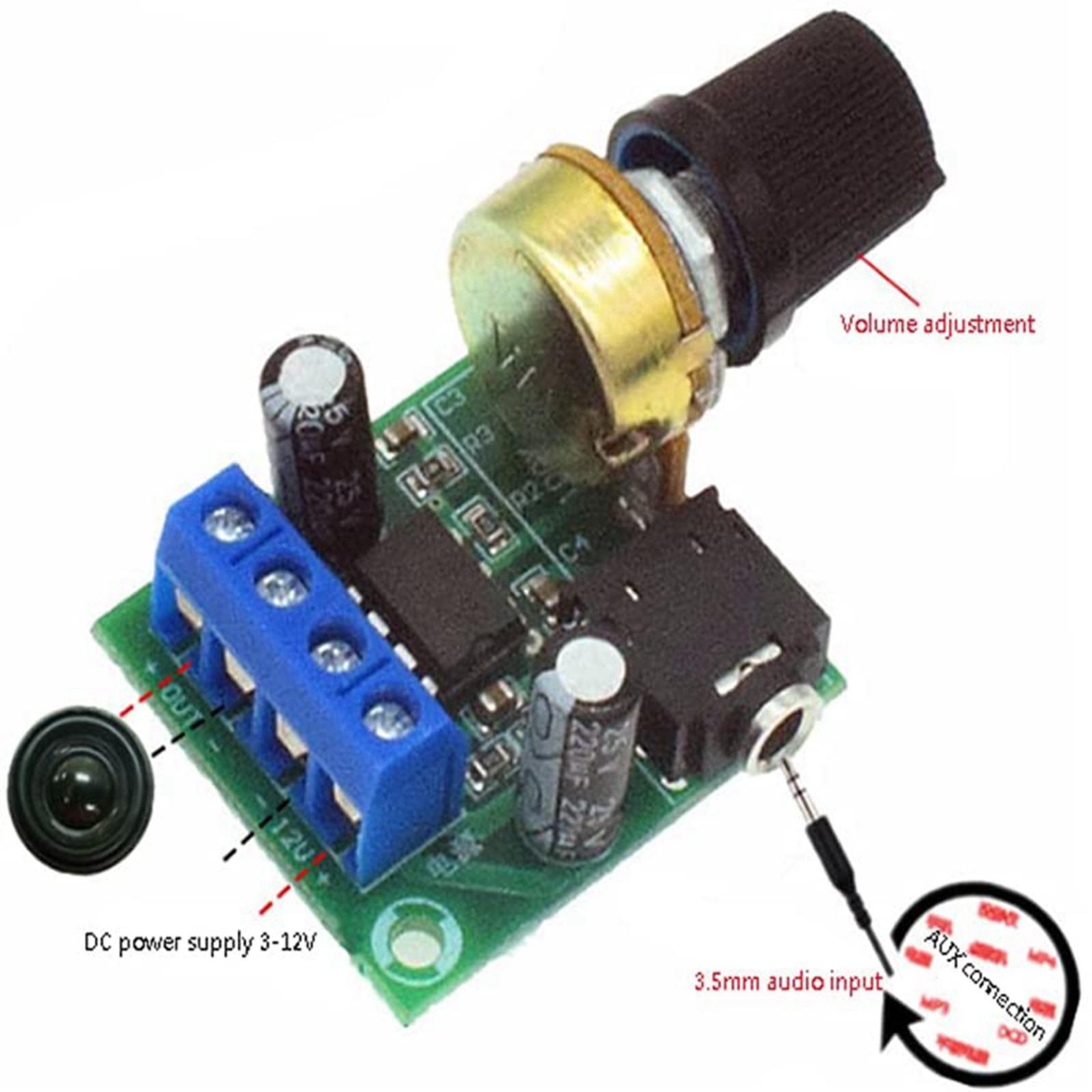 2Pcs LM386 Amplifier Board Power Amplifier Board DC3-12V for Speaker Sound System DIY