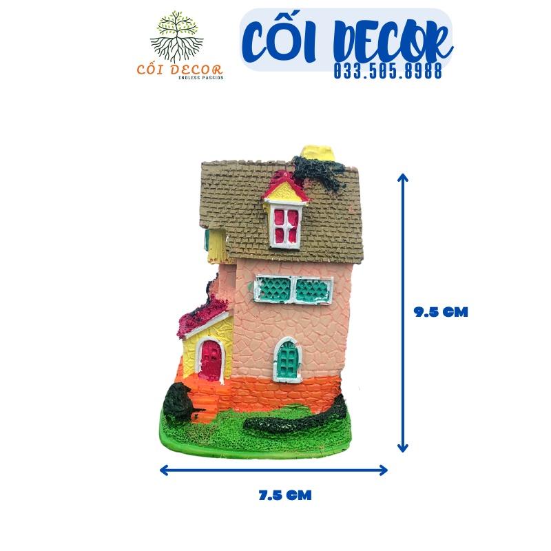 Mô hình ngôi nhà lâu đài,biệt thự nhiều màu sắc trang trí tiểu