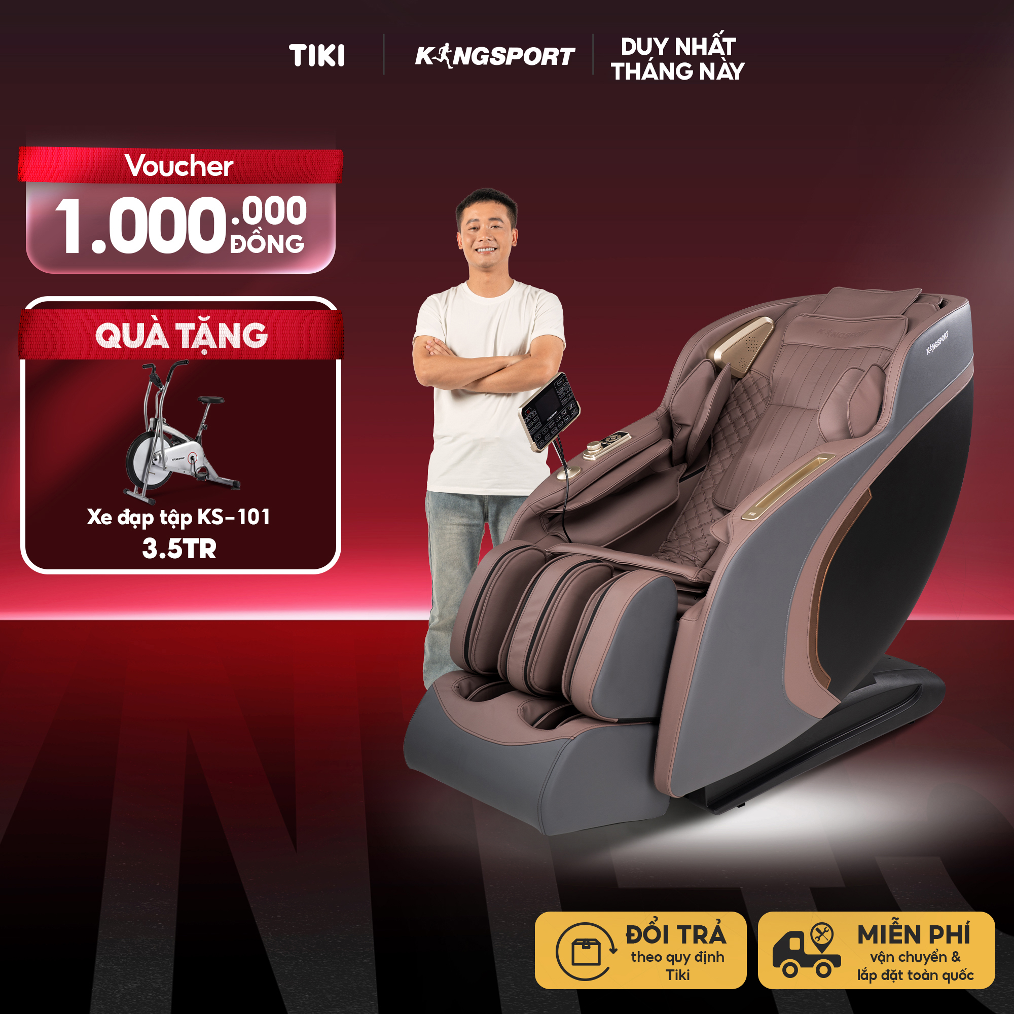 Ghế massage KINGSPORT G89 cao cấp con lăn 3D,chế độ quét cơ thể thông minh, công nghệ lọc khí Ion âm, túi khí xoay bắp chân