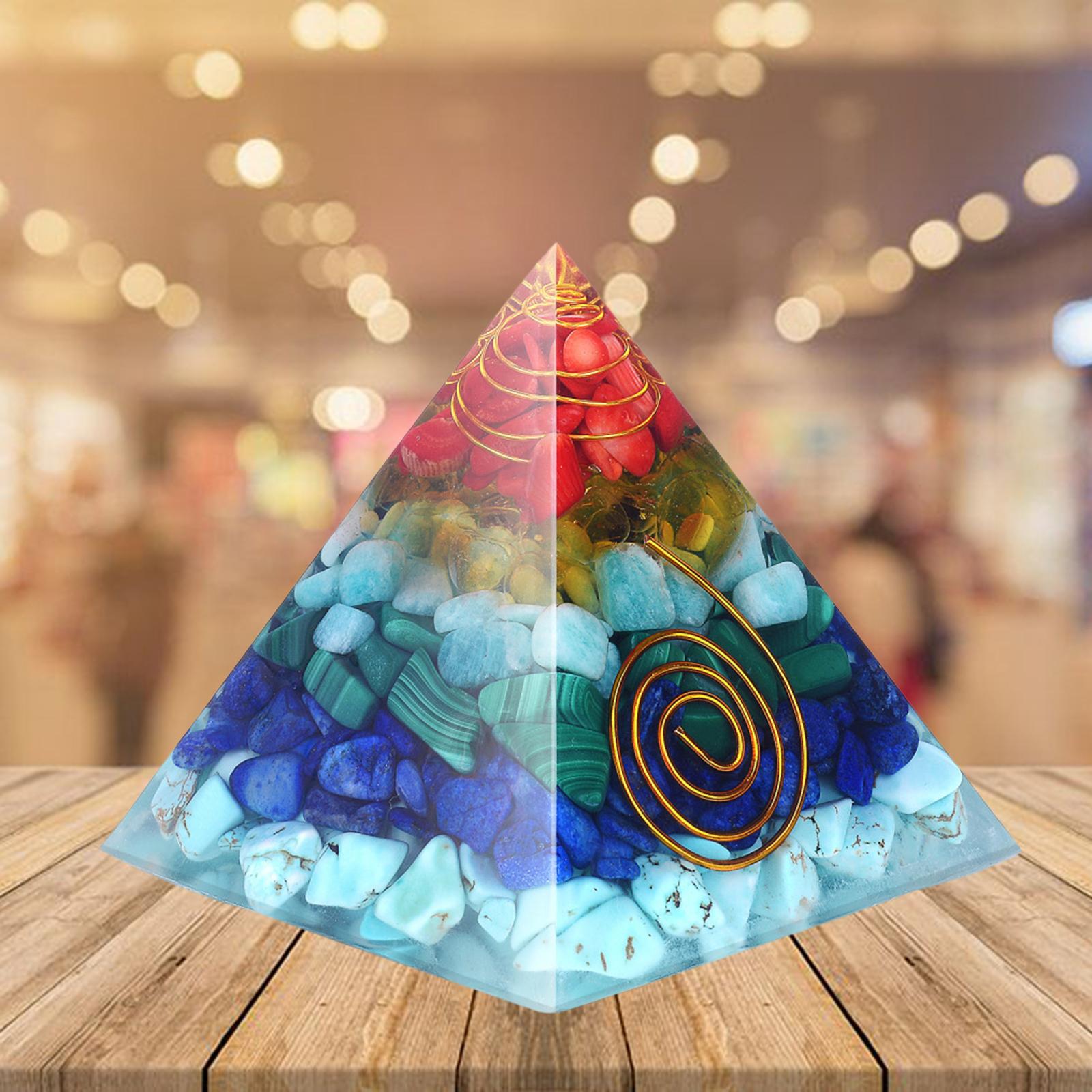 Natural Crystal Pyramid Reiki Yoga Meditation Gemstone Heal Stone
