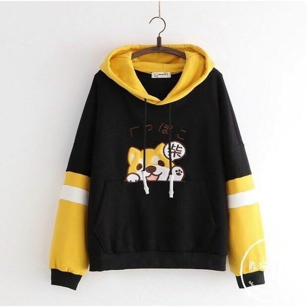 Nikafashion Áo Hoodie Nón Unisex Nam Nữ Chất Vải Nỉ Freesize 1 kích cỡ Form Dáng Rộng Dưới 65kg Mặc Đẹp S.H.I.B.A