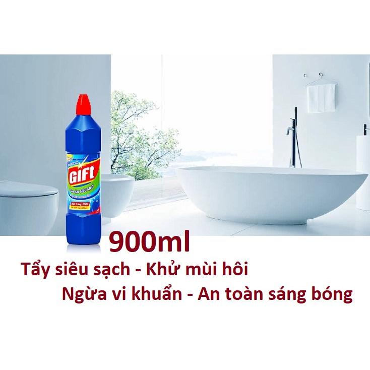 Tẩy Tửa Phòng Tắm Gift 900ml Tẩy Rửa Lavabo Toilet Bề Mặt Sứ