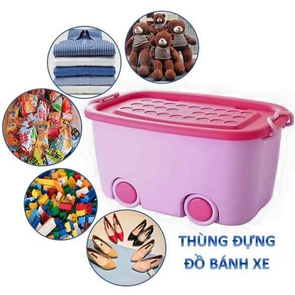 Thùng đựng đồ chơi có bánh xe