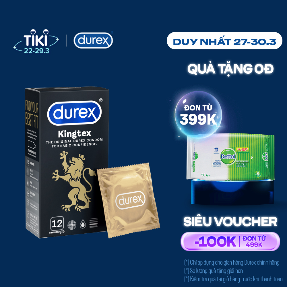 Bao cao su Durex Kingtex 12 bao