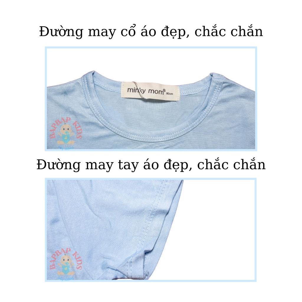 Bộ Cộc Tay Quần Dài Cho Bé Trai, Bé Gái BAPBAP Vải Thun Lạnh Minkymom Họa Tiết Thú Hoạt Hình, Đồ Bộ Trẻ Em Mặc Nhà