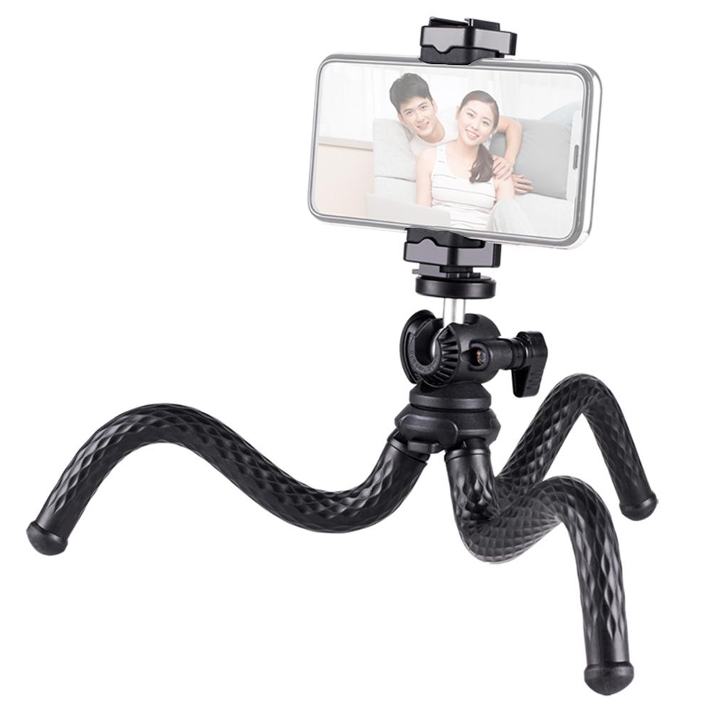 Tabletop Octopus Tripod Stand Phone Tripod Flexible Camera Tripod with 1/4 Inch Screw and Phone Holder 1.5kg Load Capacity for Smartphone Camera Vlog Selfie Live Streaming