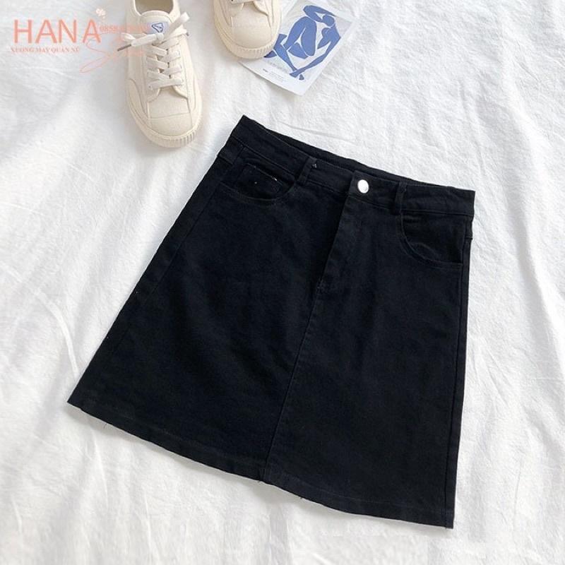 Chân Váy Chữ A Kaki 1 Cúc Nhiều Màu