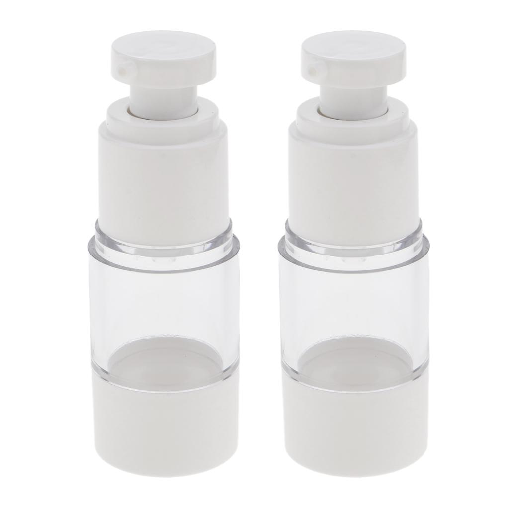 2x Chai Bơm Không Khí Vô Trùng Mực Có Thể Nạp Lại / Lotion / Serum