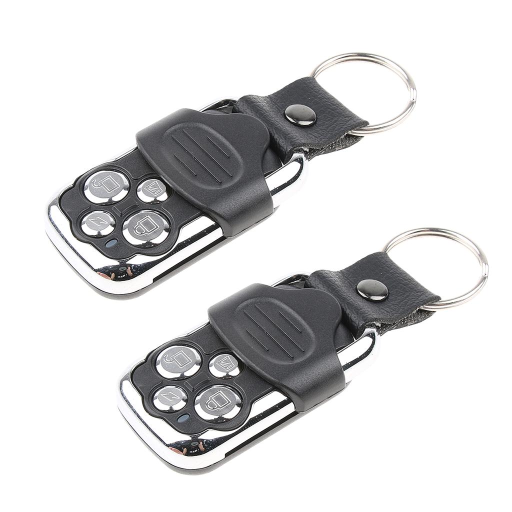 Universal Electric Gate Garage Door Remote Control Key Fob Mini Key Chain Door Opener 4-Button Key Chain Transmitter