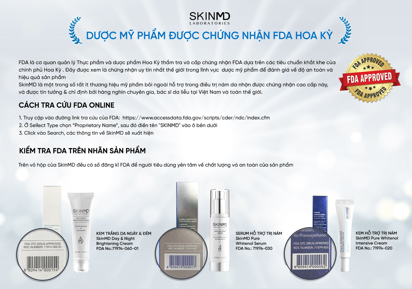 Kem Dưỡng Trắng Da Skinmd Day & Night Brightening Cream 50ml