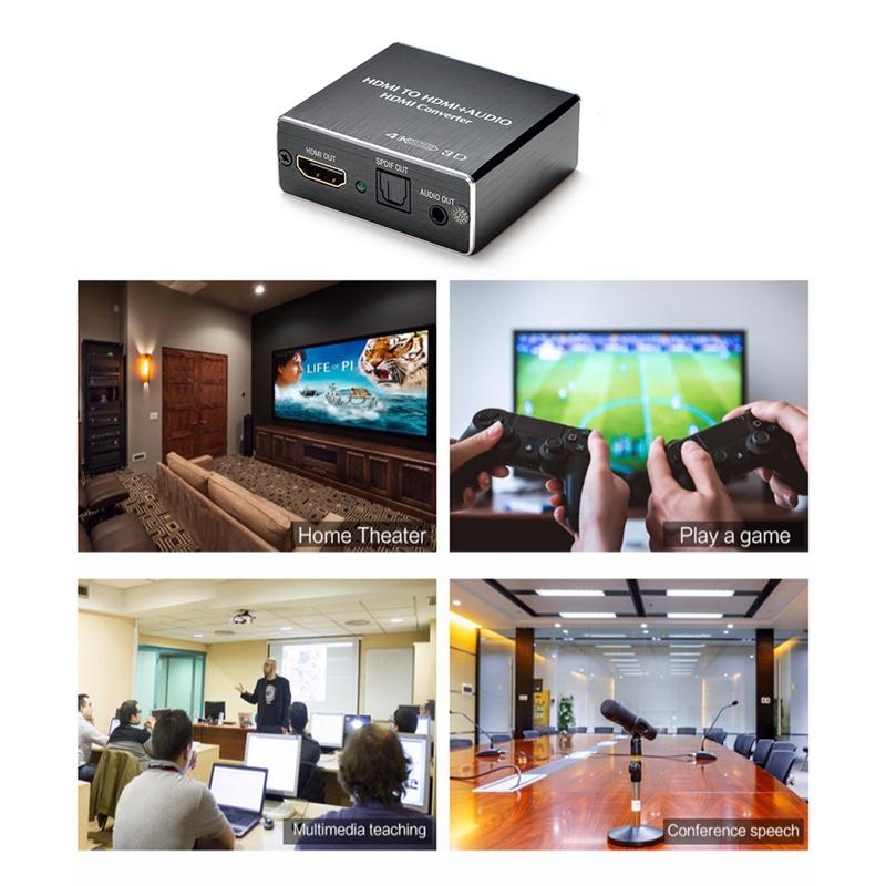 Bộ Chia Âm Thanh HDMI 4k60hz Sang HDMI + Audio3.5 + SPDIF