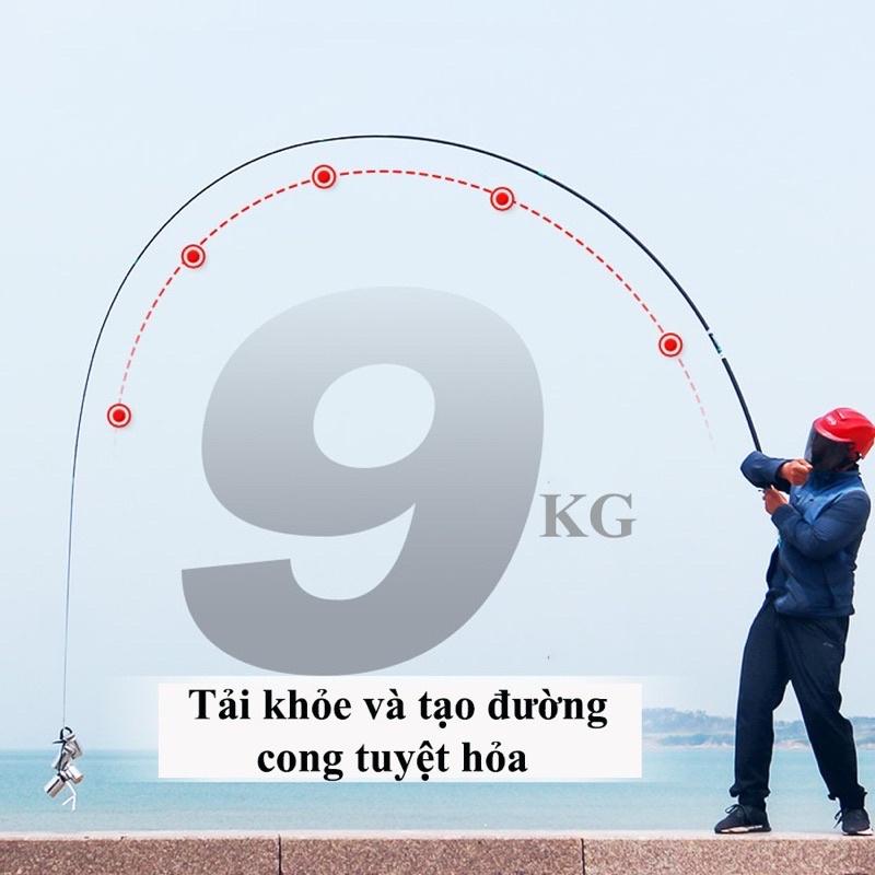 Cần câu tay dài 8m1 hãng chuangwei tải cá 10kg y hình