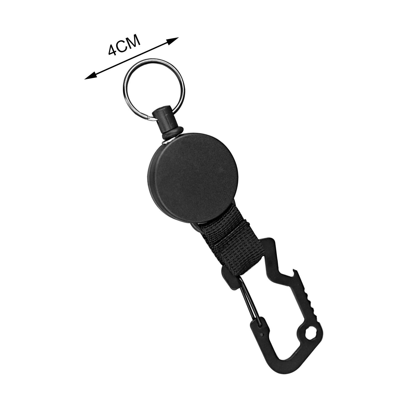 Retractable Keychain Heavy Duty Carabiner ID Badge Reels for Climbing Fishing