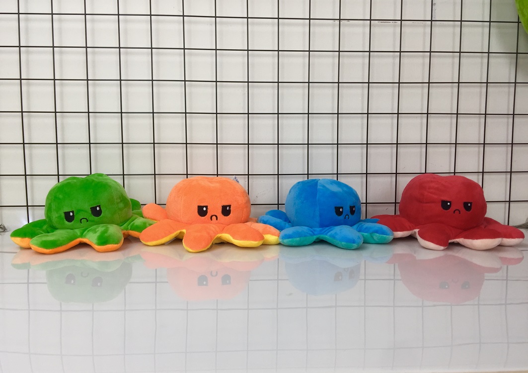 Gấu Bông Thú Bông Bạch Tuộc Cảm Xúc 2 Mặt