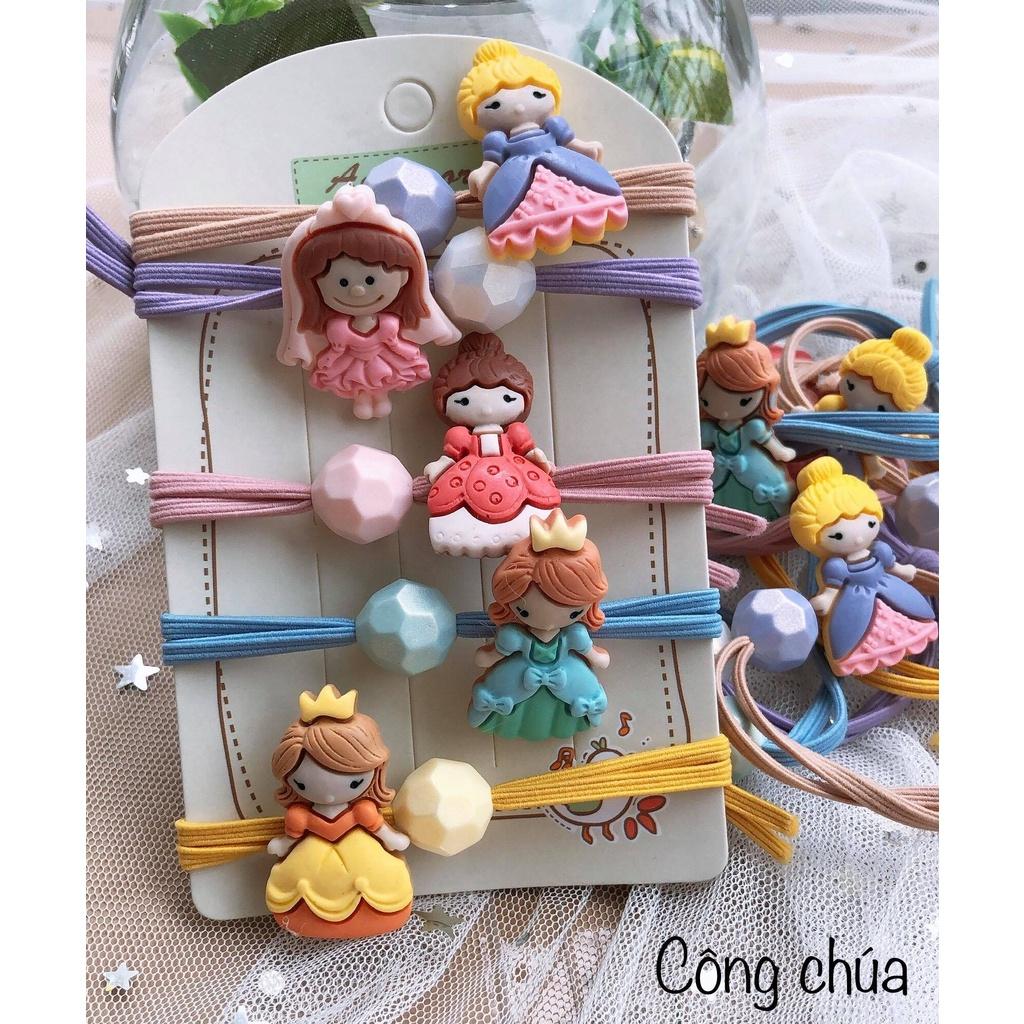 Combo 5 cột tóc cho bé hình công chúa
