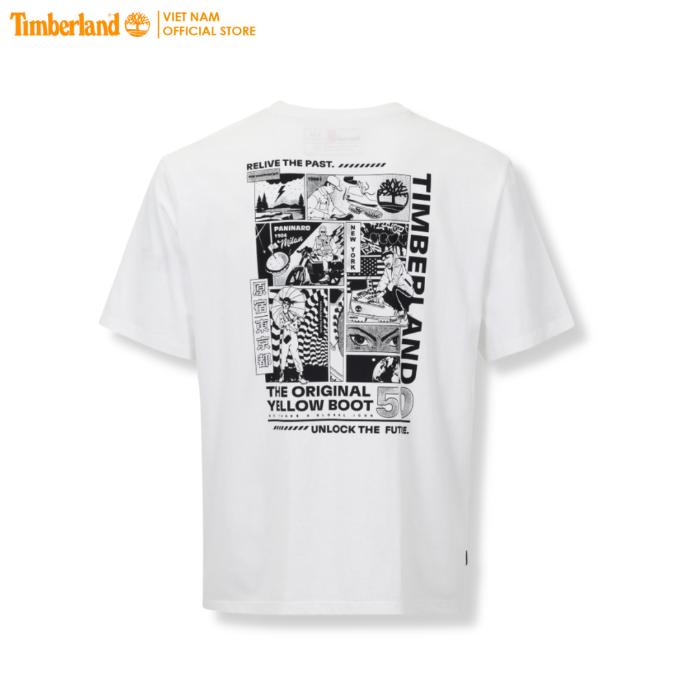 [Original] Timberland Áo Thun All Gender Short Sleeve Back History Comic Graphic T-Shirt TB0A27V8