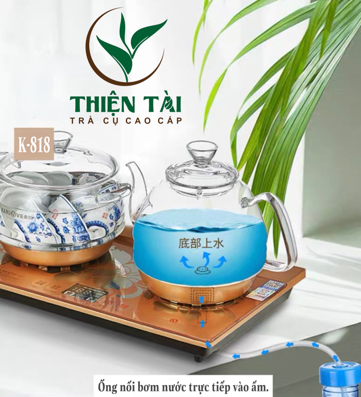 Bộ Bàn Trà Ấm Điện K-818