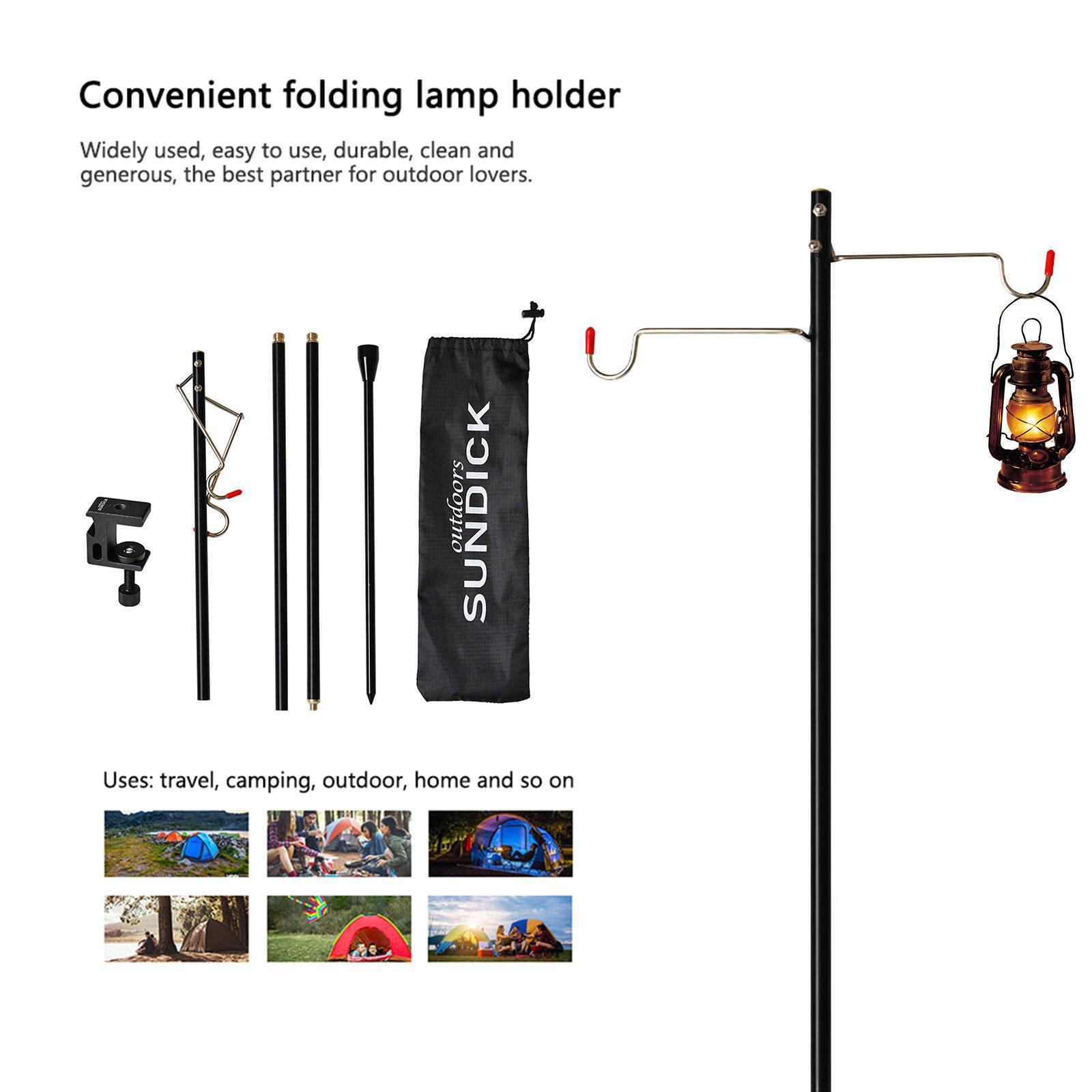 Portable Camping Lantern Stand,Lantern Holder, with Table Lightweight Aluminum Alloy Removable Lantern Hanger,for Camping Picnic Fishing Garden Hiking