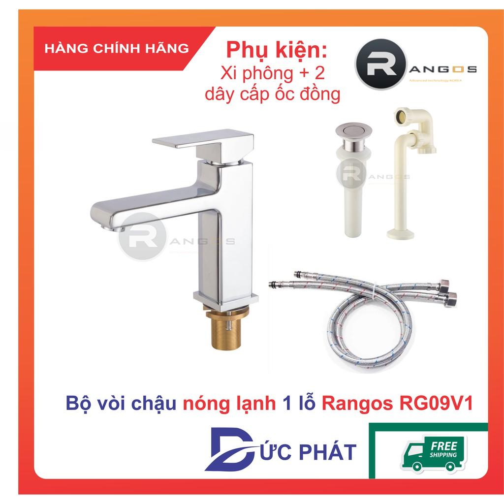 Bộ vòi chậu 1 lỗ, vòi lavabo cao cấp Rangos RG-09V1 hàng đẹp chuẩn