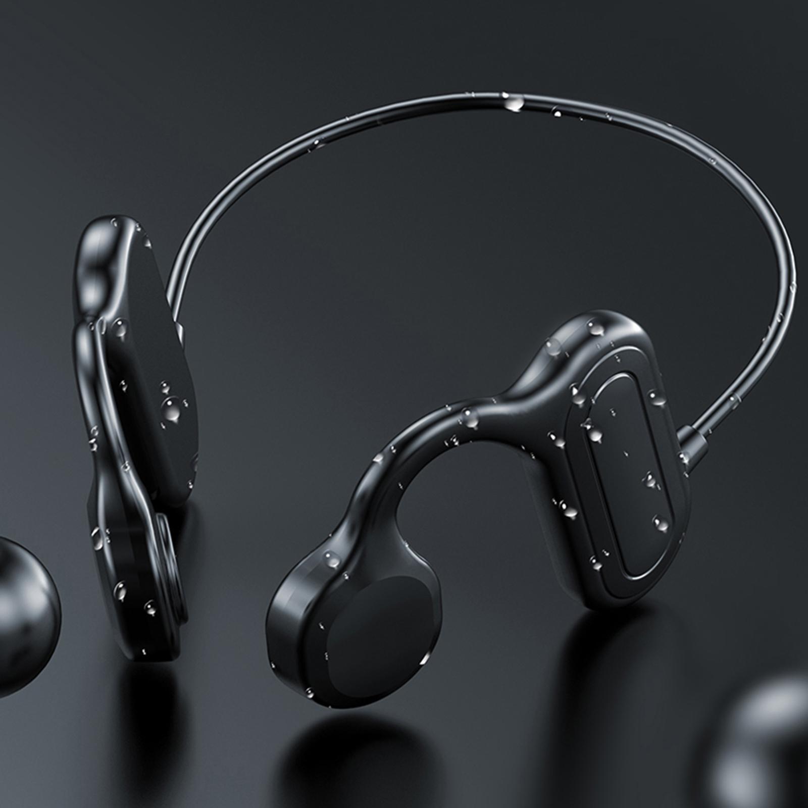 Bone Conduction Headphones, HiFi Headsets Drivers 12H Music Easy Button Work