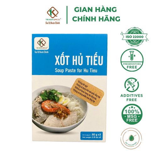 Hộp 3 gói 80gr Gia Vị Hoàn Chỉnh Xốt Hủ Tiếu TriKien Spices Tiện Lợi- Nhanh Gọn - Ăn Ngon