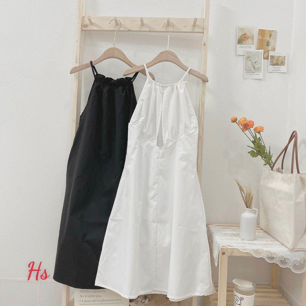 Đầm Yếm Nữ 3 Lỗ Cổ Bèo Dáng Dài 2 Màu Q015