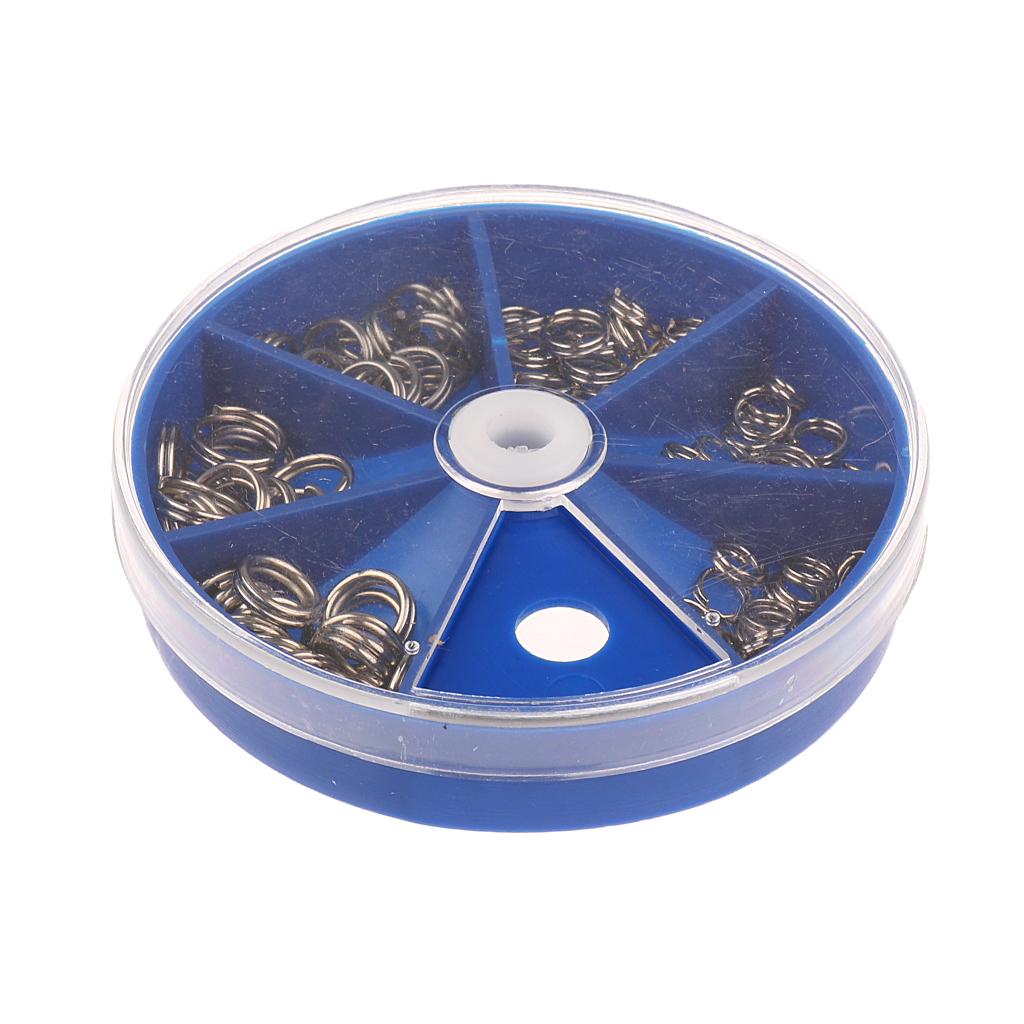 Fishing Split Ring Stainless Steel Snap Lure Tackle Connector Double Loop