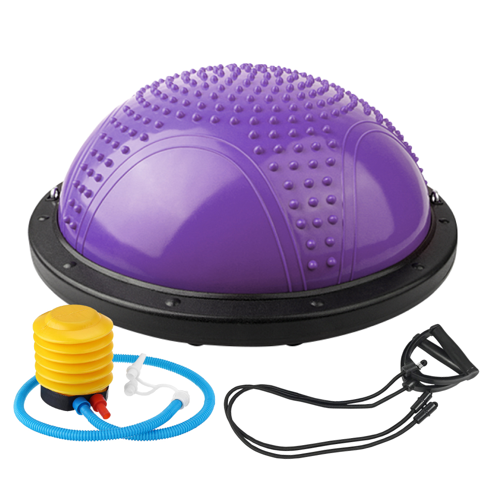 BG Bóng tập YOGA bóng thăng bằng PURPLE tặng bơm bóng,Bosu Bóng Tập Cân Bằng Bosu tập thể dục,Bóng đẹp Yoga Tại Nhà Cao Cấp ( hàng nhập khẩu)