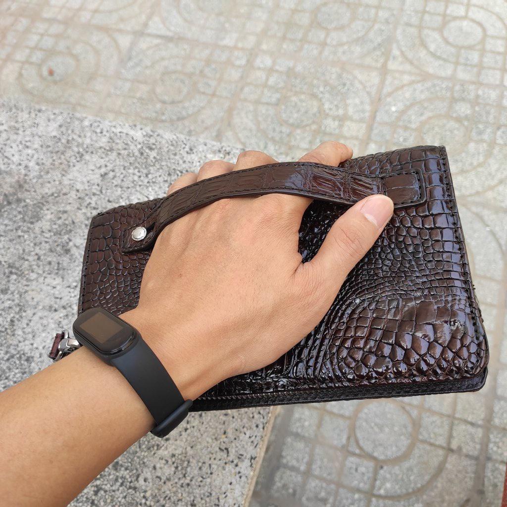 Clutch cầm tay da cá sấu cao cấp cho nam nữ
