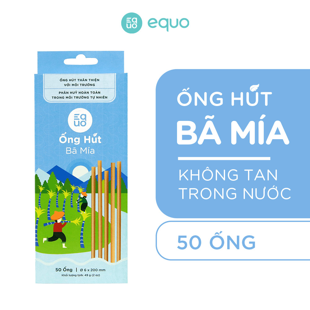 Combo 4 hộp ống hút EQUO 50 ống - Sở hữu bộ sưu tập xanh tiết kiệm lên đến 60k