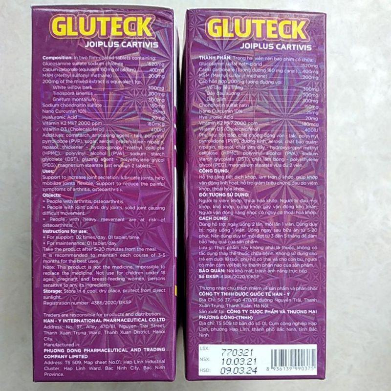 GLUTECK JOIPLUS CARTIVIS - Viên bổ khớp lọ 30 viên
