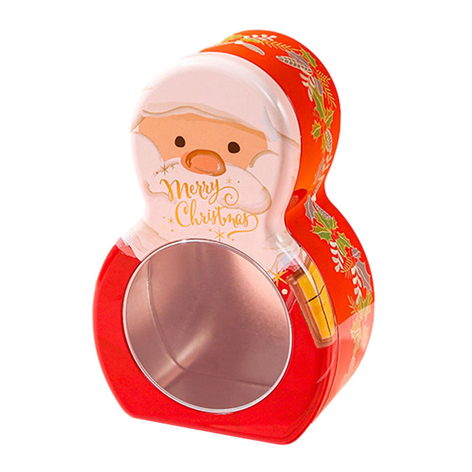 Xmas Candy Box Christmas Treat Box Sweets Storage Jar, Holiday Decoration Christmas Cookie Tins Box for Party Supply Holiday