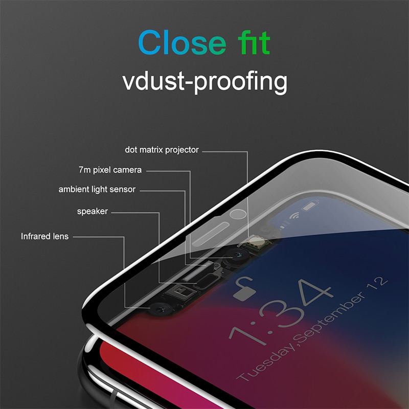 Bộ 2 Miếng dán kính cường lực chống nhìn trộm cho iPhone 11 Pro / iPhone X / Xs hiệu Baseus (mỏng 0.3mm, Chống bụi màng loa, cảm ứng mượt mà, độ trong tuyệt đối, chống mọi va đập) - Hàng nhập khẩu