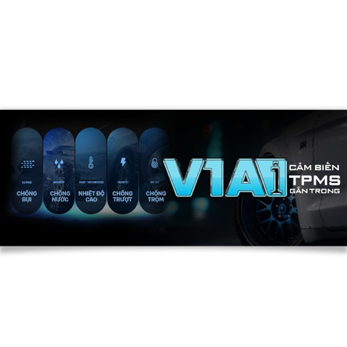 Vietmap V1Ai - Bộ Cảm Biến Áp Suất Lốp TPMS - Gắn Trong - Tích Hợp Dvd Android - Hàng Chính Hãng