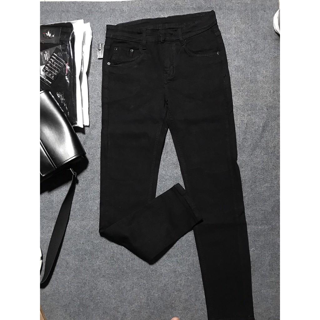 CÓ SIZE ĐẠI FREE SHIP QUẦN JEAN NAM ĐEN TRƠN DÁNG SUÔNG ÔM BODY CO GIÃN