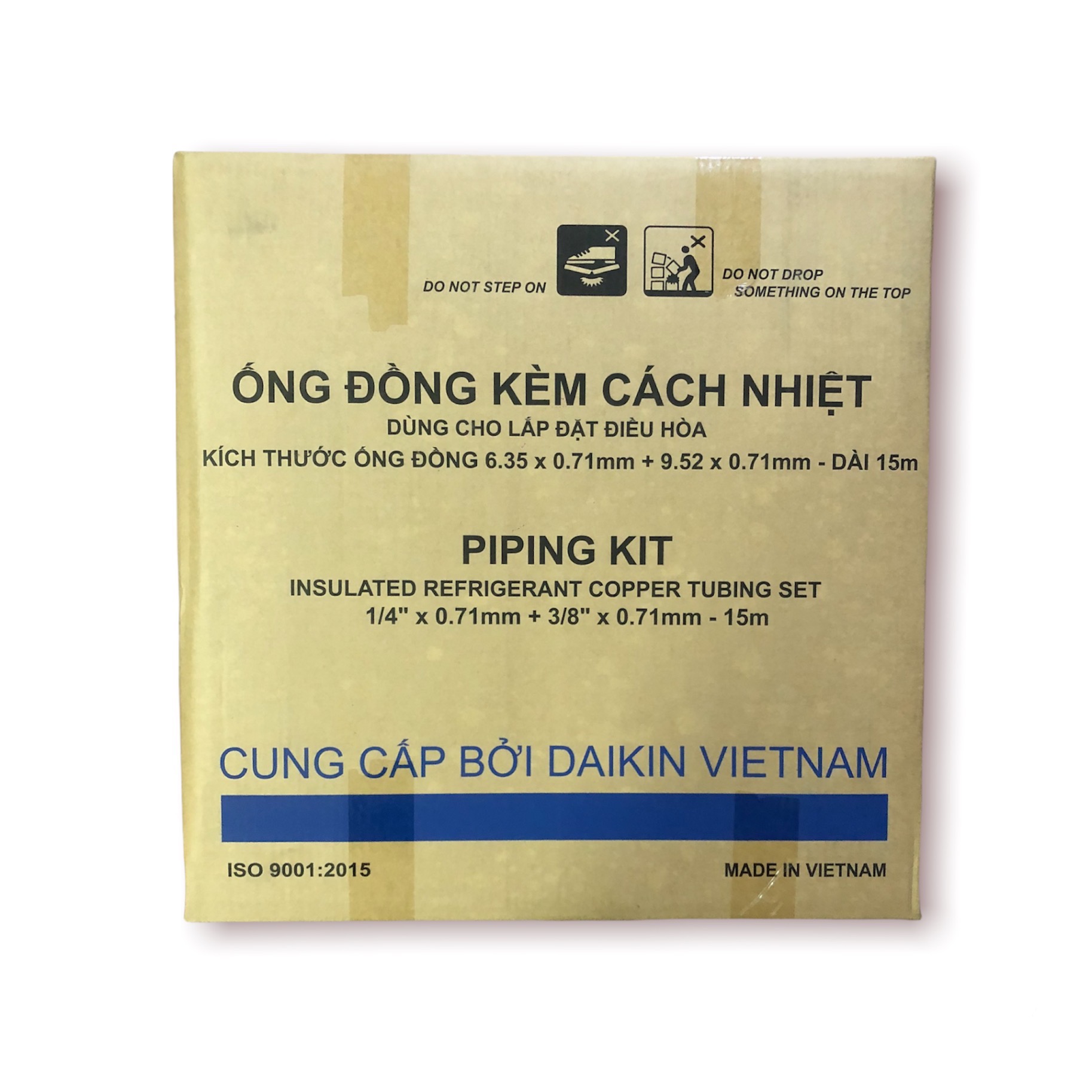 Bộ ống đồng bảo ôn trắng chính hãng DAIKIN ống 6 và 10 loại 0,71mm - Hàng chính hãng chỉ giao Hà Nội