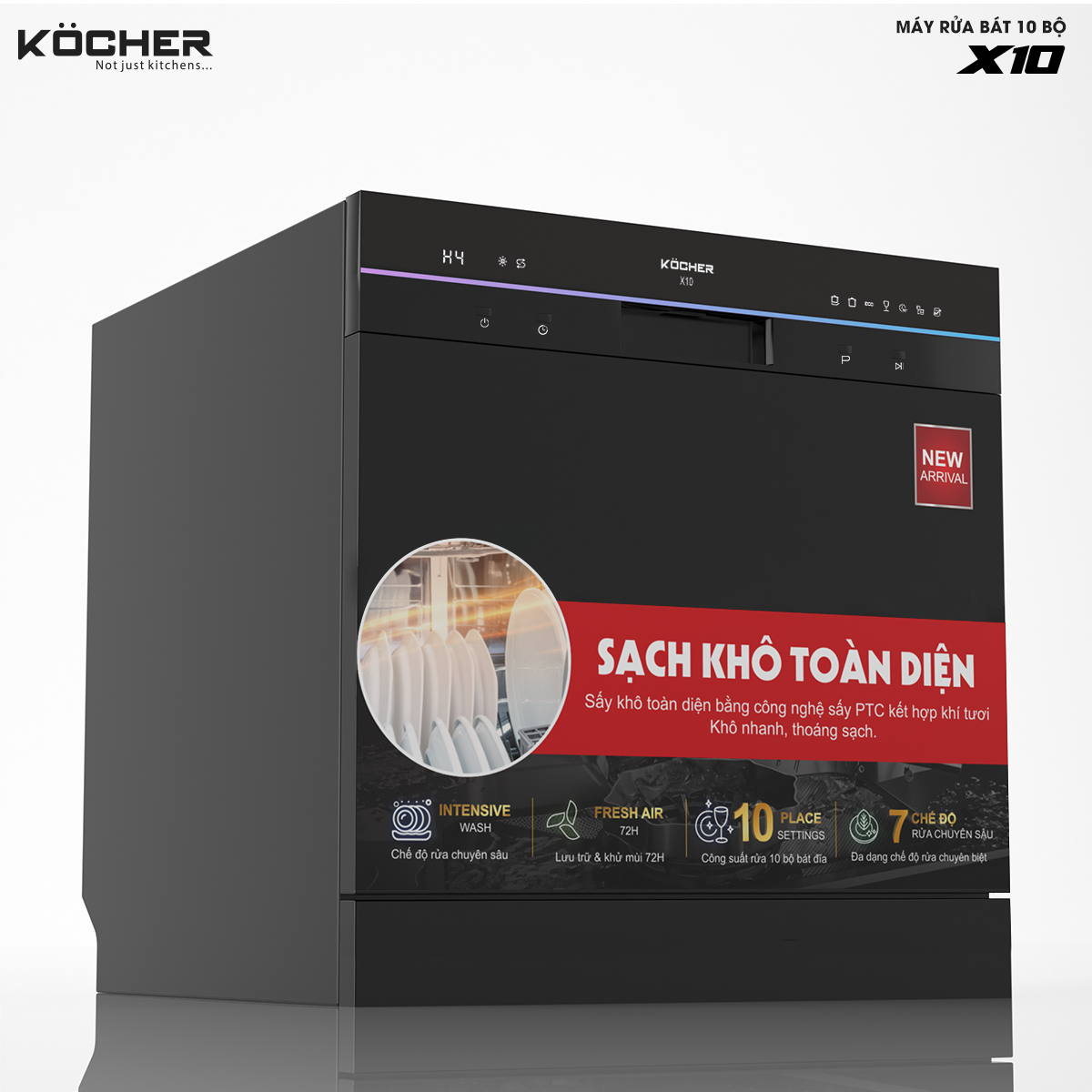 Máy Rửa Chén Kocher X10 - Hàng Chính Hãng