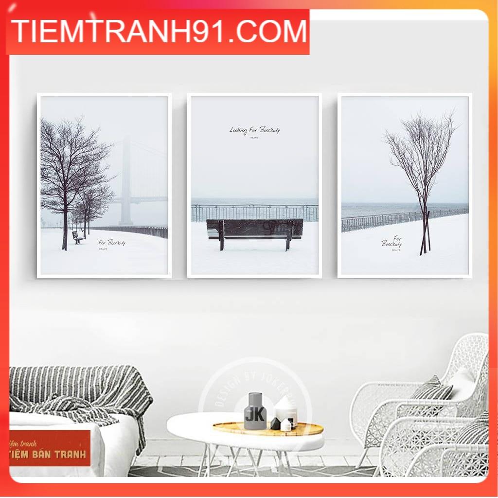 Tranh treo tường - Bộ 3 bức canvas tổng hợp 63 , tranh canvas giá rẻ