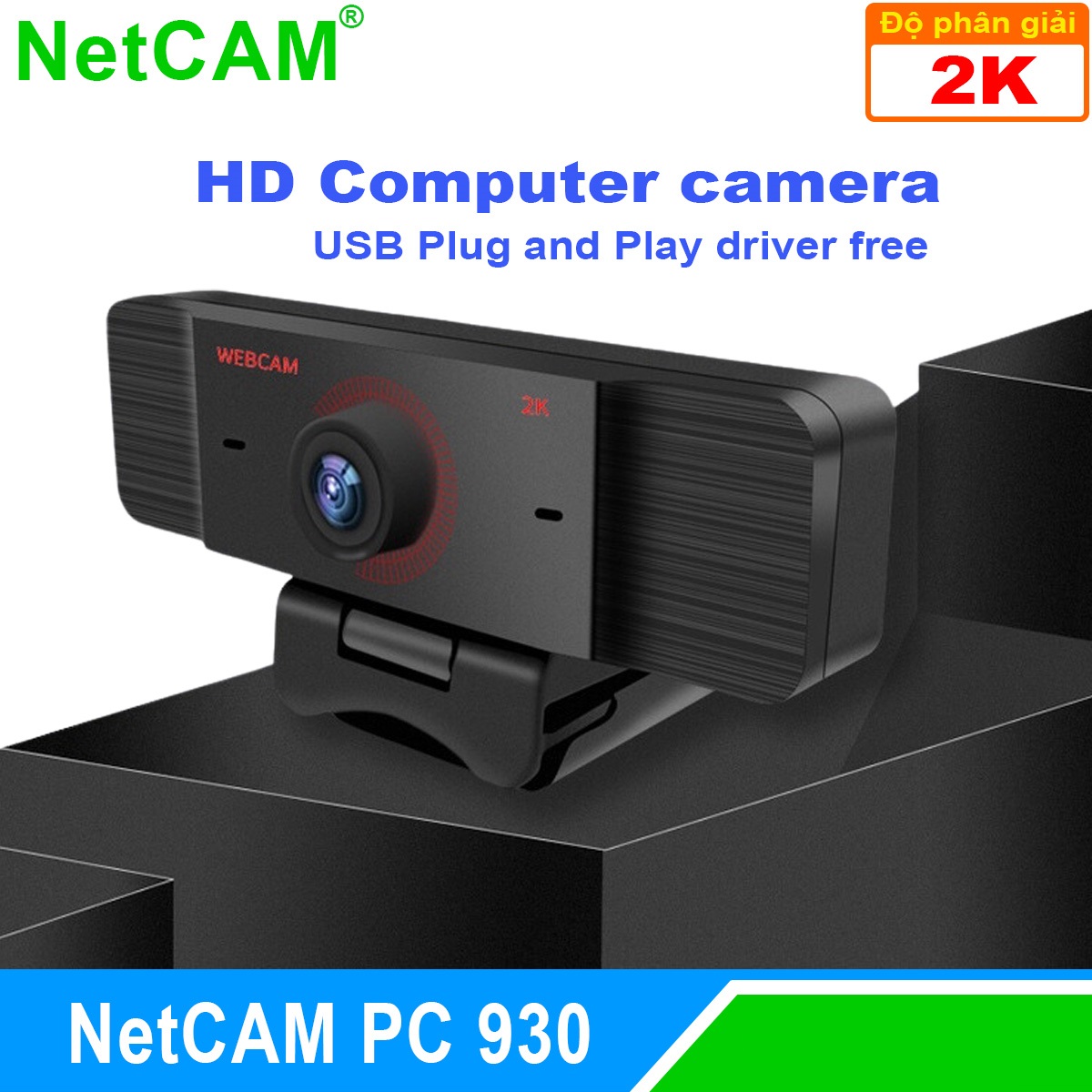 Webcam NetCAM PC 930 độ phân giải 2K - Hàng Chính Hãng
