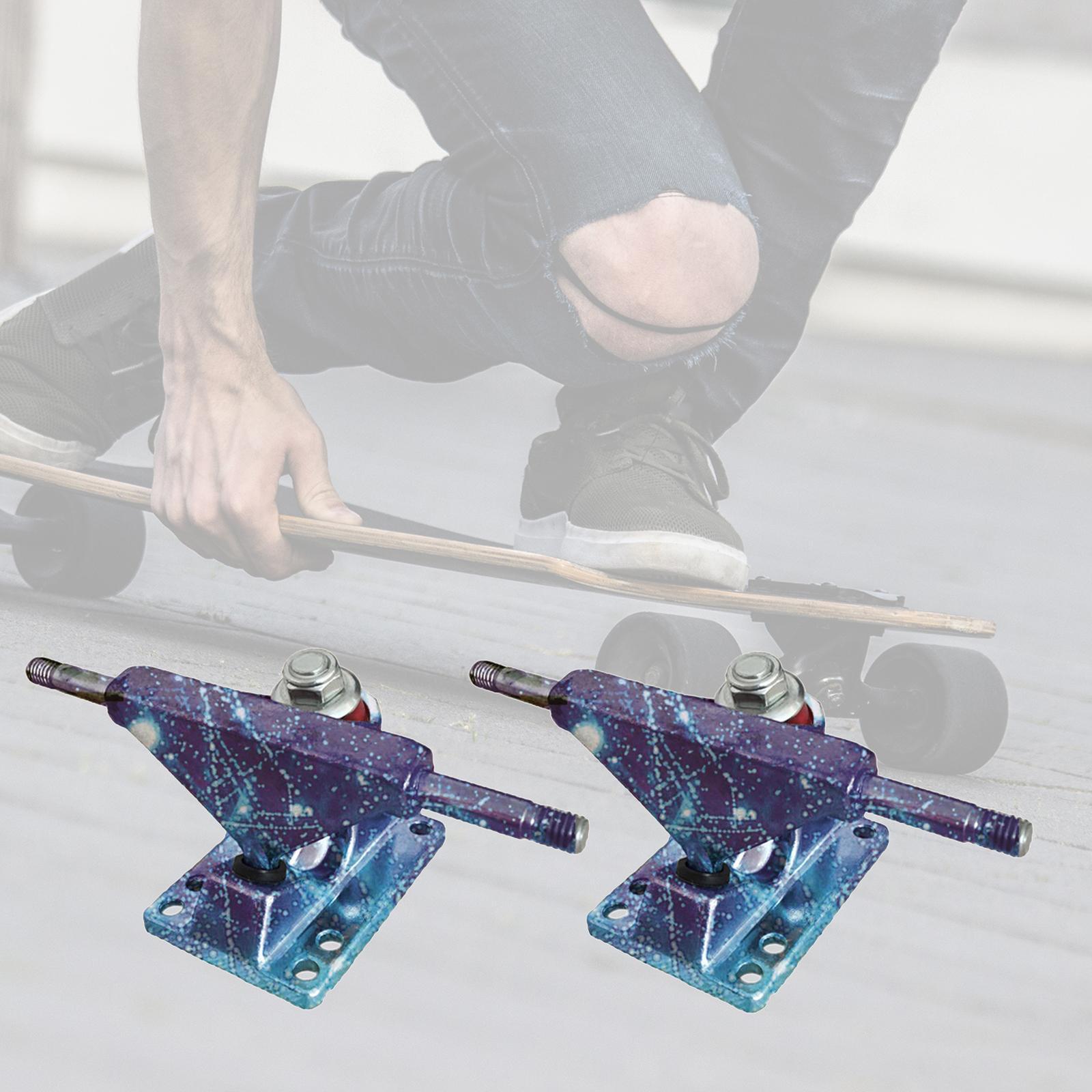 Lightweight Skateboard Trucks 3.25inch Wheels, Integrated Aluminium Skateboard Parts, 2pcs