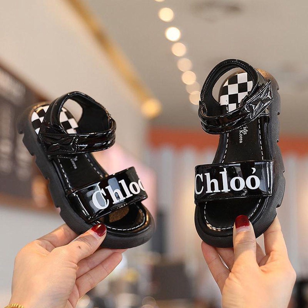 Sandal CHLOO họa tiết caro phong cách thời trang cá tính êm chân chống trơn trượt